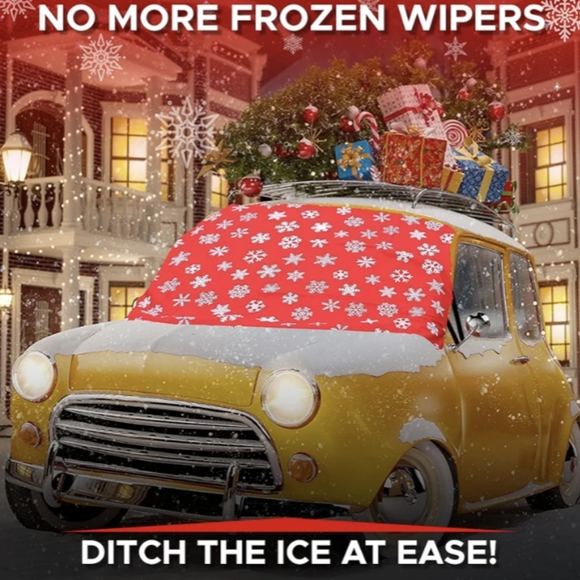 Car Windshield Snow Cover for Car Decor | Tough 600D Polyester Fabric Windshield - Picture 7 of 11